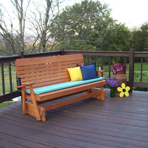 A & L Furniture Pressure Treated Pine Highback Glider Gliders 4ft / Unfinished