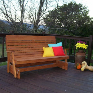 A & L Furniture Pressure Treated Pine Highback Glider Gliders 4ft / Unfinished