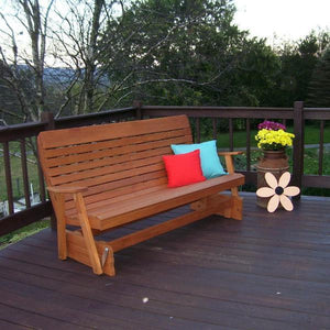 A & L Furniture Pressure Treated Pine Highback Glider Gliders 4ft / Unfinished