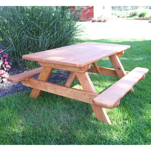 A & L Furniture Pressure Treated Pine Kids Picnic Table Picnic Table Unfinished / No