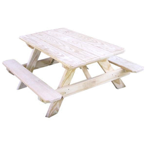 A & L Furniture Pressure Treated Pine Kids Picnic Table Picnic Table Unfinished / No