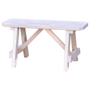 A & L Furniture Pressure Treated Pine Traditional Bench Picnic Benches 2ft / Unfinished