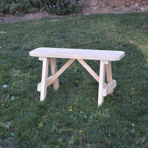 A & L Furniture Pressure Treated Pine Traditional Bench Picnic Benches 2ft / Unfinished