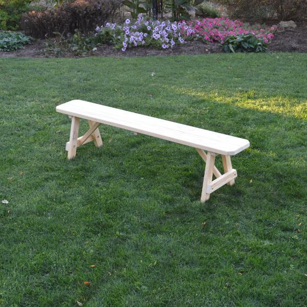 A &amp; L Furniture Pressure Treated Pine Traditional Bench Picnic Benches 2ft / Unfinished