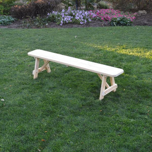 A & L Furniture Pressure Treated Pine Traditional Bench Picnic Benches 2ft / Unfinished