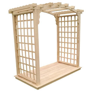 A & L Furniture Pressure Treated Yellow Pine Cambridge Arbor & Deck Porch Swing Stands 4ft / Unfinished