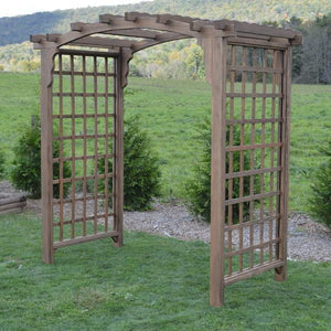 A & L Furniture Pressure Treated Yellow Pine Cambridge Arbor Porch Swing Stands 4ft / Unfinished