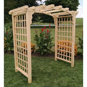 A & L Furniture Pressure Treated Yellow Pine Cambridge Arbor Porch Swing Stands 4ft / Unfinished