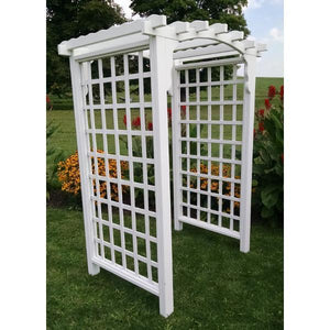 A & L Furniture Pressure Treated Yellow Pine Cambridge Arbor Porch Swing Stands 4ft / White