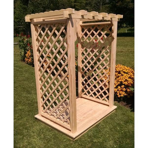 A & L Furniture Pressure Treated Yellow Pine Covington Arbor & Deck Porch Swing Stands 4ft / Unfinished