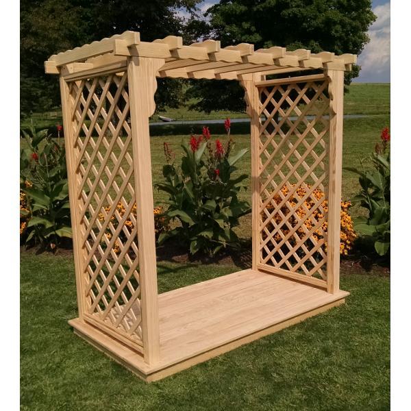 A &amp; L Furniture Pressure Treated Yellow Pine Covington Arbor &amp; Deck Porch Swing Stands 4ft / Unfinished
