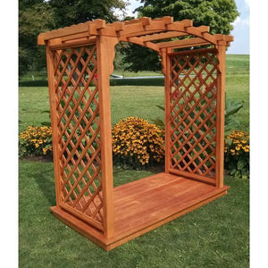 A & L Furniture Pressure Treated Yellow Pine Jamesport Arbor & Deck Porch Swing Stands 4ft / Unfinished