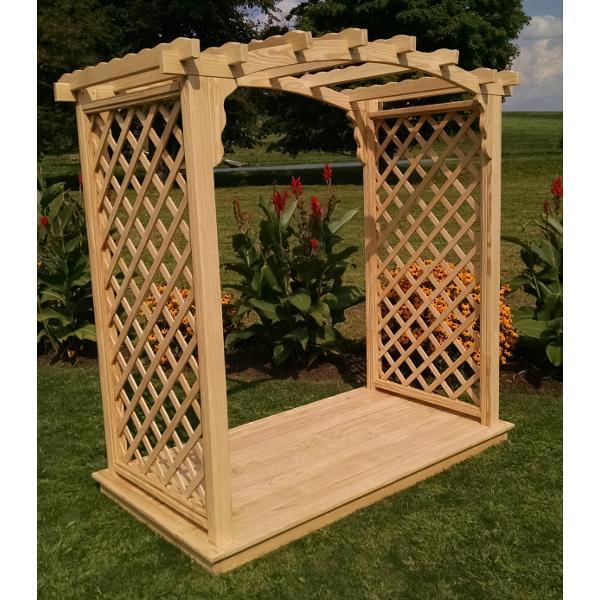 A &amp; L Furniture Pressure Treated Yellow Pine Jamesport Arbor &amp; Deck Porch Swing Stands 4ft / Unfinished