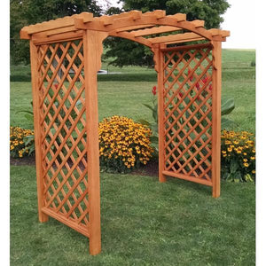 A & L Furniture Pressure Treated Yellow Pine Jamesport Arbor Porch Swing Stands 4ft / Unfinished