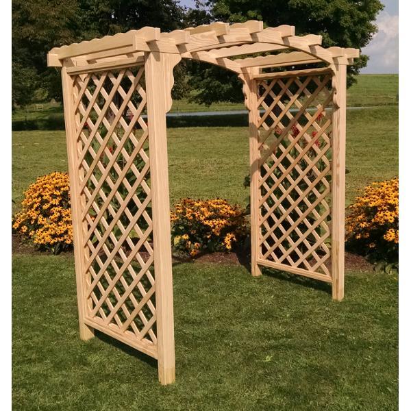 A &amp; L Furniture Pressure Treated Yellow Pine Jamesport Arbor Porch Swing Stands 4ft / Unfinished