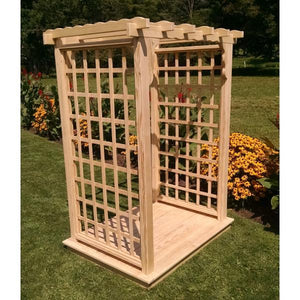 A & L Furniture Pressure Treated Yellow Pine Lexington Arbor & Deck Porch Swing Stands 4ft / Unfinished