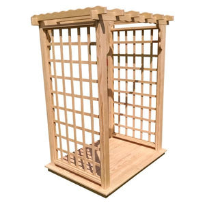 A & L Furniture Pressure Treated Yellow Pine Lexington Arbor & Deck Porch Swing Stands 4ft / Unfinished