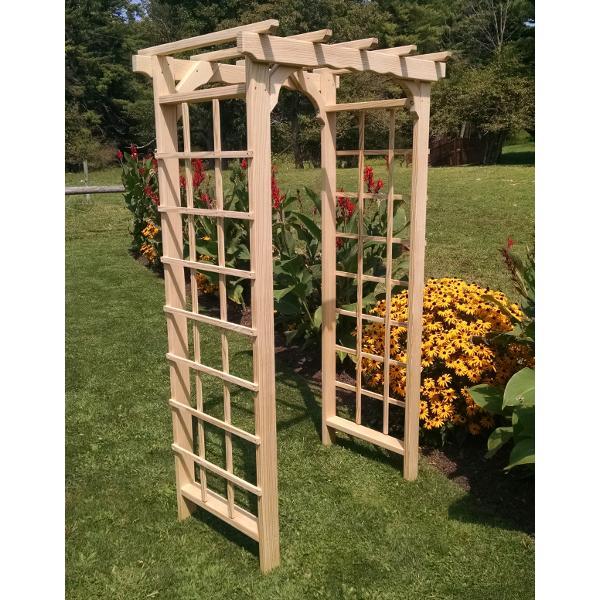 A &amp; L Furniture Pressure Treated Yellow Pine Morgan Arbor Porch Swing Stands 3ft / Unfinished