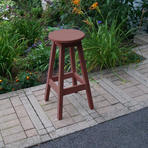 A & L Furniture Recycled Plastic Bar Stool Stool Cherrywood