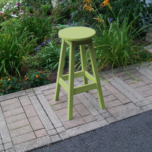 A & L Furniture Recycled Plastic Bar Stool Stool Tropical Lime