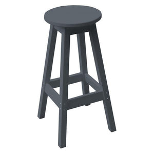A & L Furniture Recycled Plastic Bar Stool Stool Dark Gray