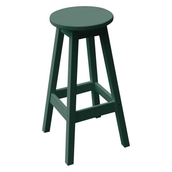 A &amp; L Furniture Recycled Plastic Bar Stool Stool Turf Green