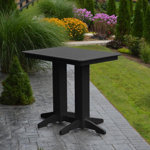 A & L Furniture Recycled Plastic Bar Table Bar Table 4ft / Aruba Blue / No