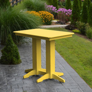 A & L Furniture Recycled Plastic Bar Table Bar Table 4ft / Aruba Blue / No