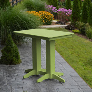 A & L Furniture Recycled Plastic Bar Table Bar Table 4ft / Aruba Blue / No