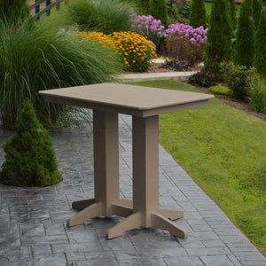 A & L Furniture Recycled Plastic Bar Table Bar Table 4ft / Aruba Blue / No