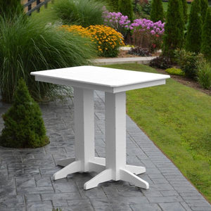 A & L Furniture Recycled Plastic Bar Table Bar Table 4ft / Aruba Blue / No