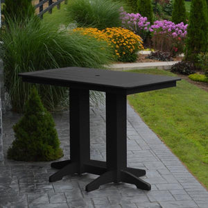 A & L Furniture Recycled Plastic Bar Table Bar Table 4ft / Aruba Blue / No