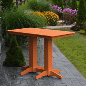 A & L Furniture Recycled Plastic Bar Table Bar Table 4ft / Aruba Blue / No