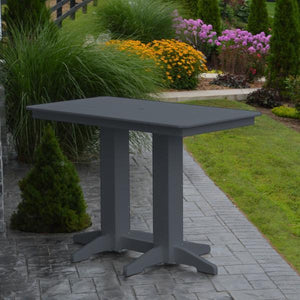 A & L Furniture Recycled Plastic Bar Table Bar Table 4ft / Aruba Blue / No