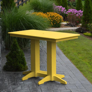 A & L Furniture Recycled Plastic Bar Table Bar Table 4ft / Aruba Blue / No