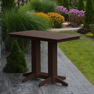 A & L Furniture Recycled Plastic Bar Table Bar Table 4ft / Aruba Blue / No