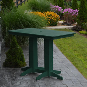 A & L Furniture Recycled Plastic Bar Table Bar Table 4ft / Aruba Blue / No