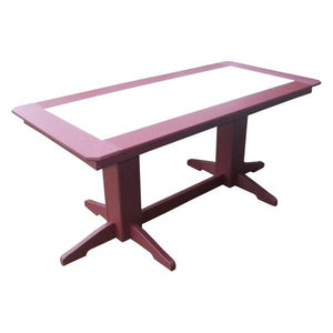 A & L Furniture Recycled Plastic Bar Table Bar Table 4ft / Aruba Blue / No