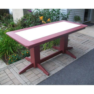 A & L Furniture Recycled Plastic Bar Table Bar Table 4ft / Aruba Blue / No