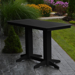 A & L Furniture Recycled Plastic Bar Table Bar Table 4ft / Aruba Blue / No