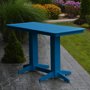A & L Furniture Recycled Plastic Bar Table Bar Table 4ft / Aruba Blue / No