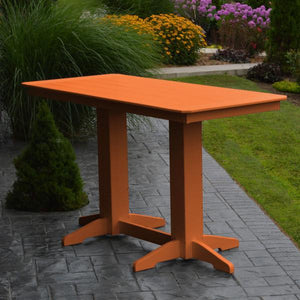 A & L Furniture Recycled Plastic Bar Table Bar Table 4ft / Aruba Blue / No