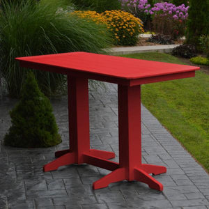 A & L Furniture Recycled Plastic Bar Table Bar Table 4ft / Aruba Blue / No