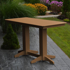 A & L Furniture Recycled Plastic Bar Table Bar Table 4ft / Aruba Blue / No