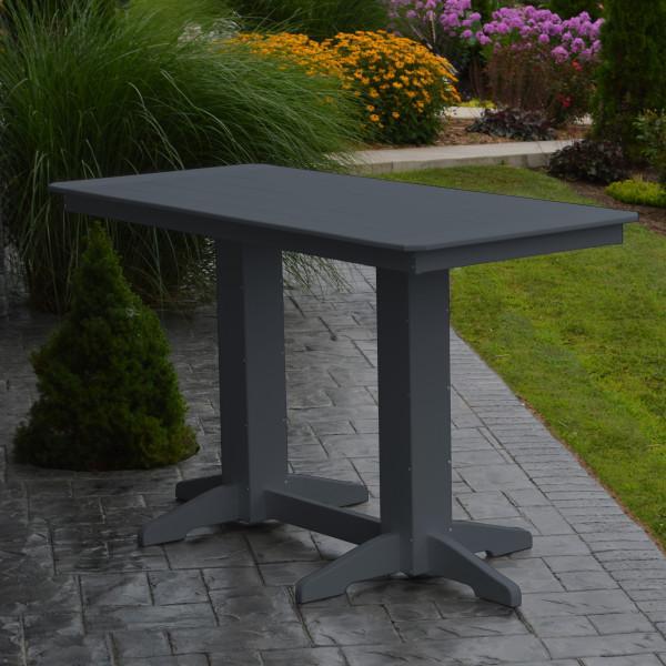 A &amp; L Furniture Recycled Plastic Bar Table Bar Table 4ft / Aruba Blue / No