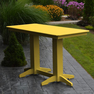 A & L Furniture Recycled Plastic Bar Table Bar Table 4ft / Aruba Blue / No