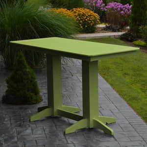 A & L Furniture Recycled Plastic Bar Table Bar Table 4ft / Aruba Blue / No