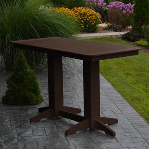 A & L Furniture Recycled Plastic Bar Table Bar Table 4ft / Aruba Blue / No