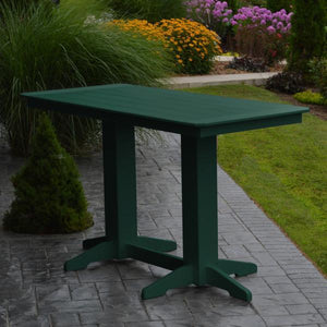 A & L Furniture Recycled Plastic Bar Table Bar Table 4ft / Aruba Blue / No