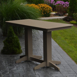 A & L Furniture Recycled Plastic Bar Table Bar Table 4ft / Aruba Blue / No